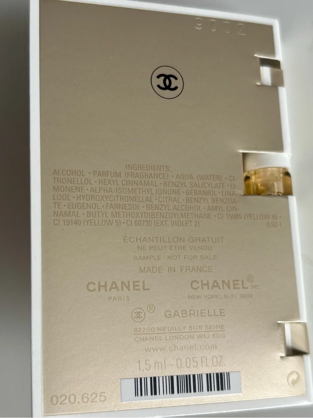 NEW Chanel Gabrielle Sample vial - Picture 5 of 5
